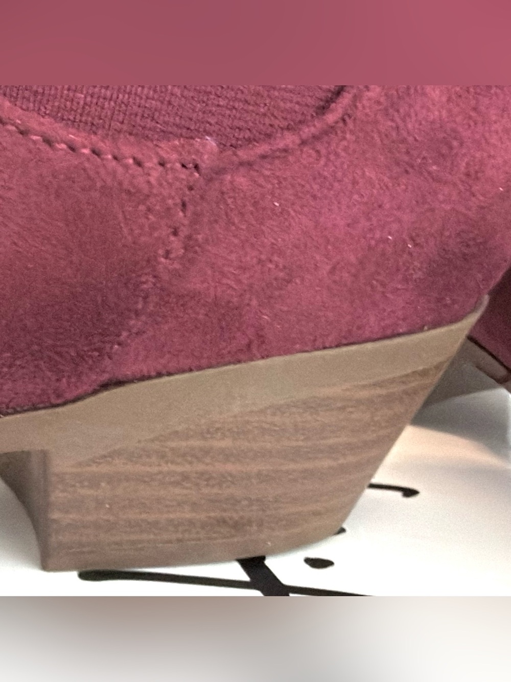 NIB J. Adams “Chelsea” Almond Toe Faux Suede Bootie With Elastic Side Gores Sz 7 - Picture 3 of 9
